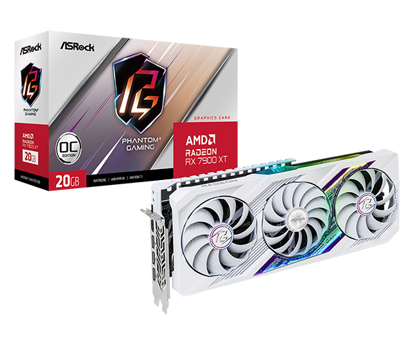 ASRock | AMD Radeon™ RX 7900 XT Phantom Gaming White 20GB OC